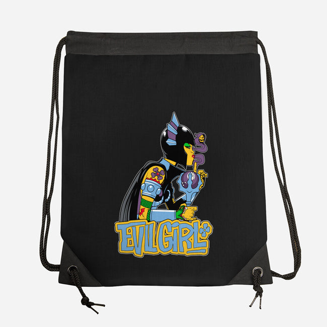 Evil Girl-None-Drawstring-Bag-boltfromtheblue