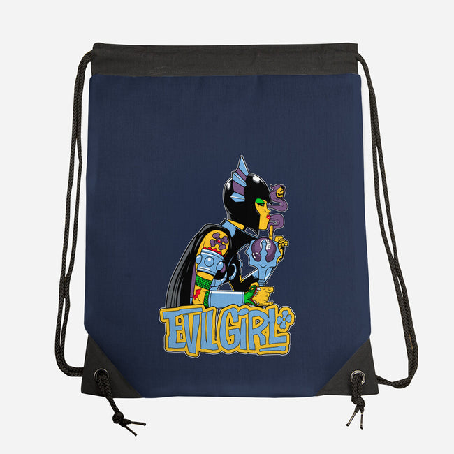 Evil Girl-None-Drawstring-Bag-boltfromtheblue