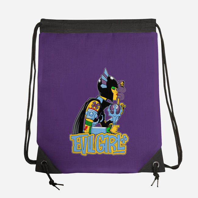 Evil Girl-None-Drawstring-Bag-boltfromtheblue