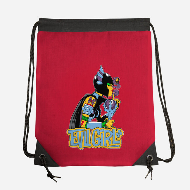Evil Girl-None-Drawstring-Bag-boltfromtheblue