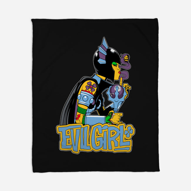 Evil Girl-None-Fleece-Blanket-boltfromtheblue