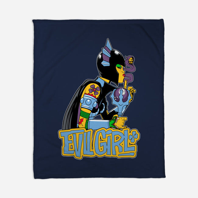 Evil Girl-None-Fleece-Blanket-boltfromtheblue