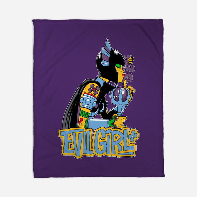 Evil Girl-None-Fleece-Blanket-boltfromtheblue