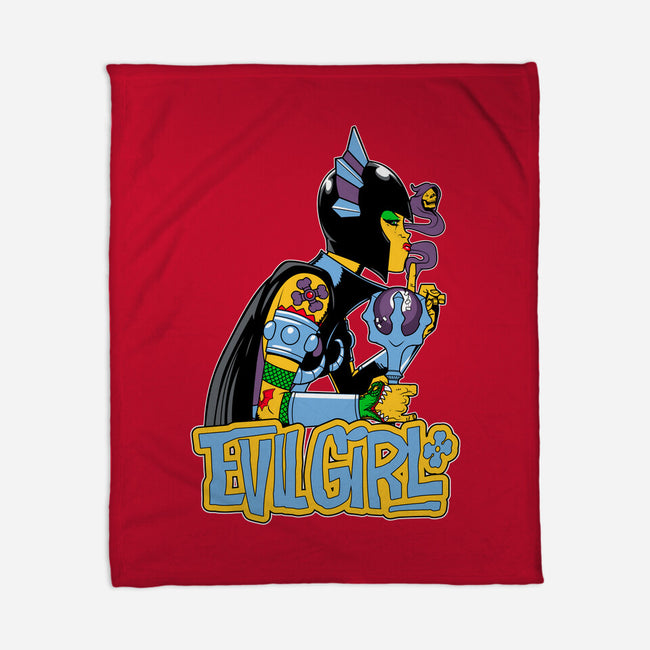 Evil Girl-None-Fleece-Blanket-boltfromtheblue