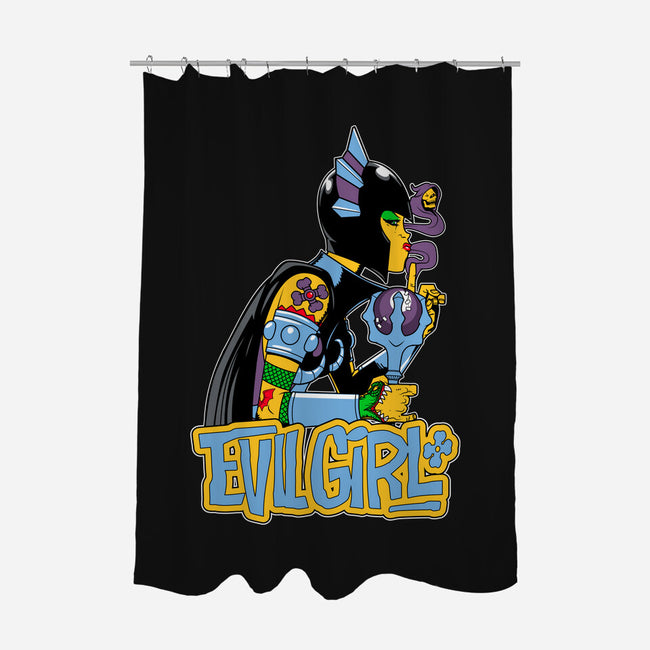 Evil Girl-None-Polyester-Shower Curtain-boltfromtheblue
