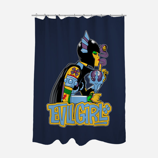Evil Girl-None-Polyester-Shower Curtain-boltfromtheblue
