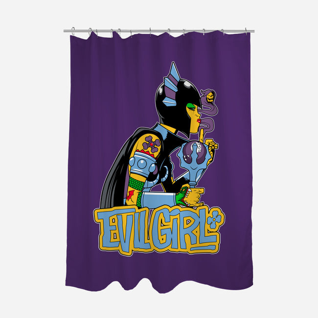 Evil Girl-None-Polyester-Shower Curtain-boltfromtheblue