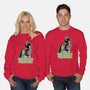Evil Girl-Unisex-Crew Neck-Sweatshirt-boltfromtheblue