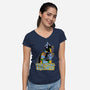 Evil Girl-Womens-V-Neck-Tee-boltfromtheblue