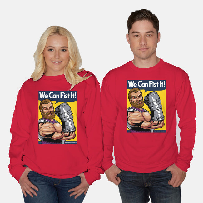 We Can Fist It-Unisex-Crew Neck-Sweatshirt-boltfromtheblue