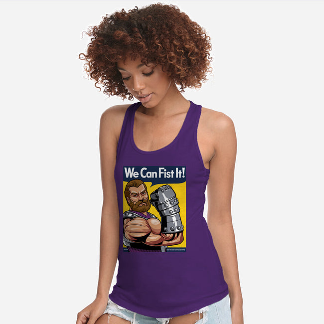 We Can Fist It-Womens-Racerback-Tank-boltfromtheblue