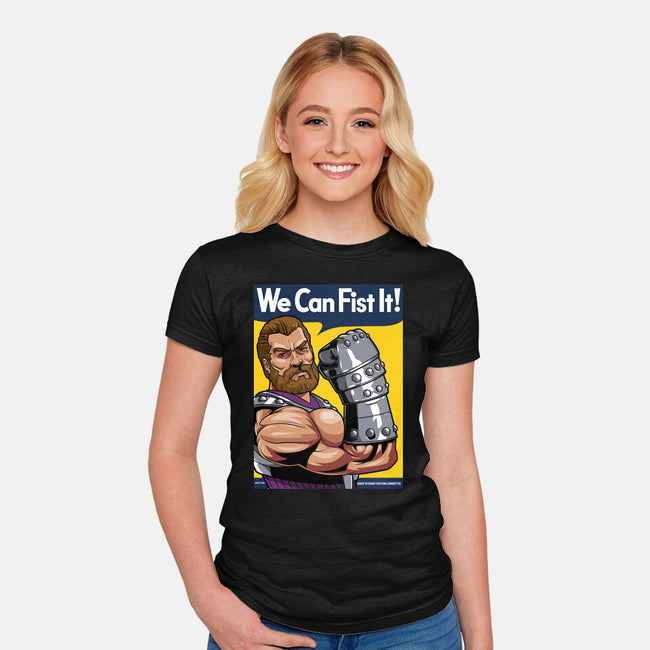 We Can Fist It-Womens-Fitted-Tee-boltfromtheblue