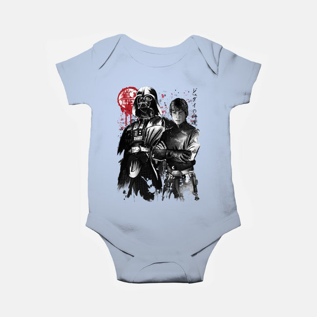 Dark And Light-Baby-Basic-Onesie-DrMonekers