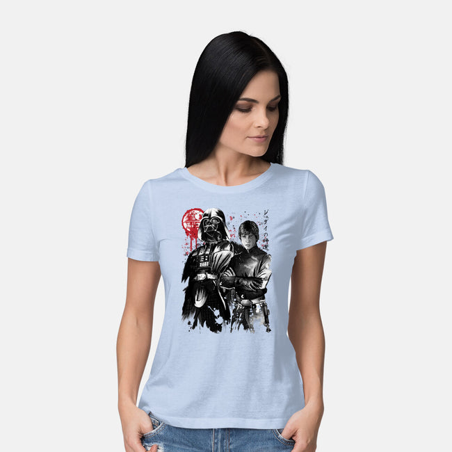 Dark And Light-Womens-Basic-Tee-DrMonekers