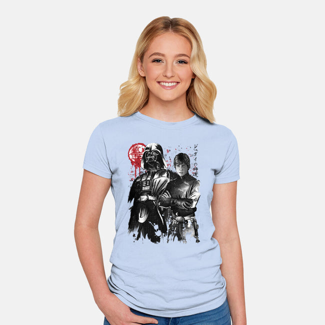 Dark And Light-Womens-Fitted-Tee-DrMonekers