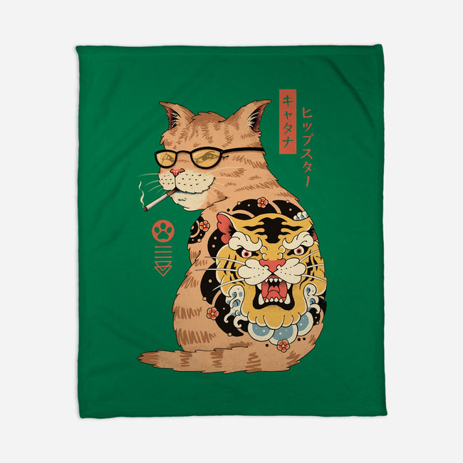Hipster Catana-None-Fleece-Blanket-vp021
