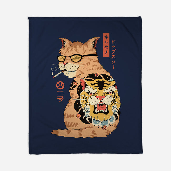 Hipster Catana-None-Fleece-Blanket-vp021