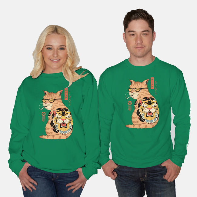 Hipster Catana-Unisex-Crew Neck-Sweatshirt-vp021