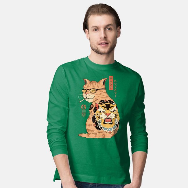 Hipster Catana-Mens-Long Sleeved-Tee-vp021