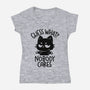 Guess What Nobody Cares-Womens-V-Neck-Tee-koalastudio