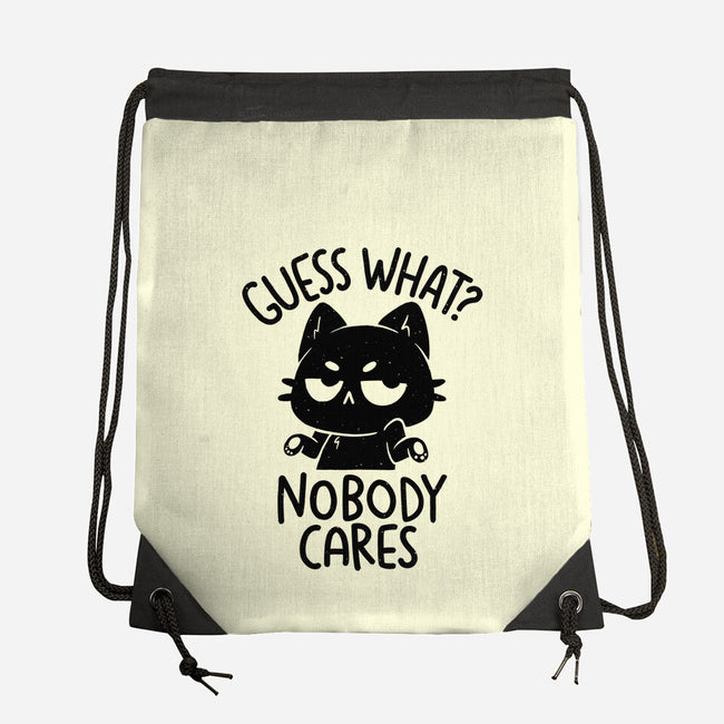 Guess What Nobody Cares-None-Drawstring-Bag-koalastudio