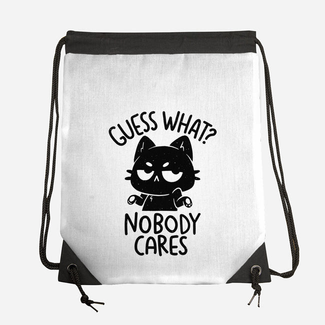 Guess What Nobody Cares-None-Drawstring-Bag-koalastudio