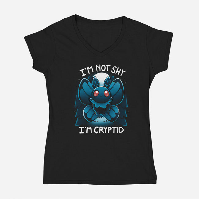 I'm Cryptid-Womens-V-Neck-Tee-Vallina84