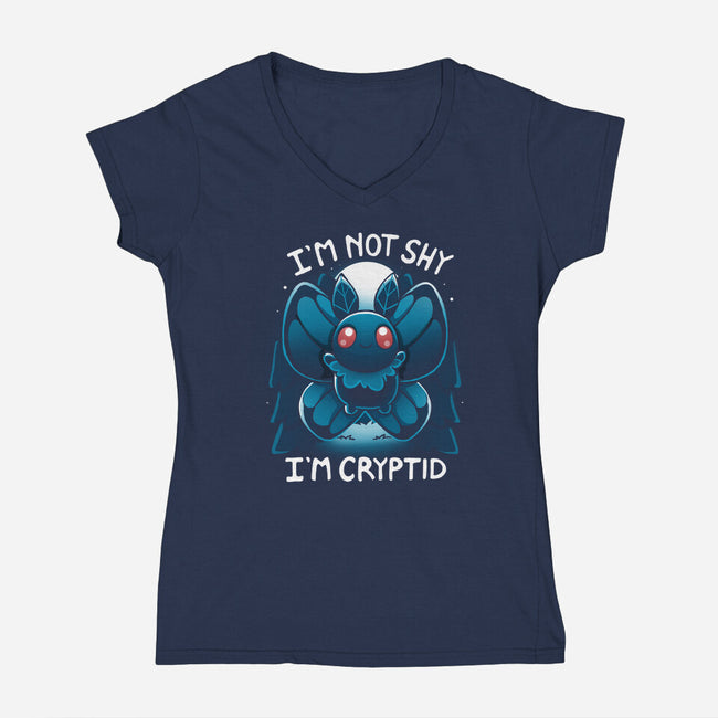 I'm Cryptid-Womens-V-Neck-Tee-Vallina84