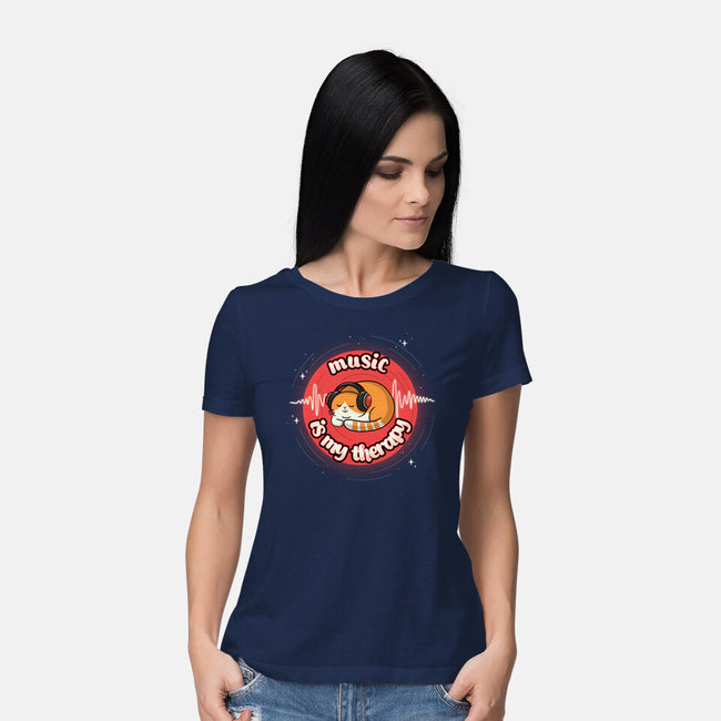 Music Is My Life-Womens-Basic-Tee-Freecheese