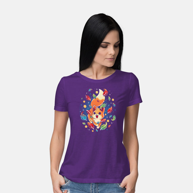 Funny Fox-Womens-Basic-Tee-Vallina84