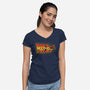 Back To Black-Womens-V-Neck-Tee-erion_designs