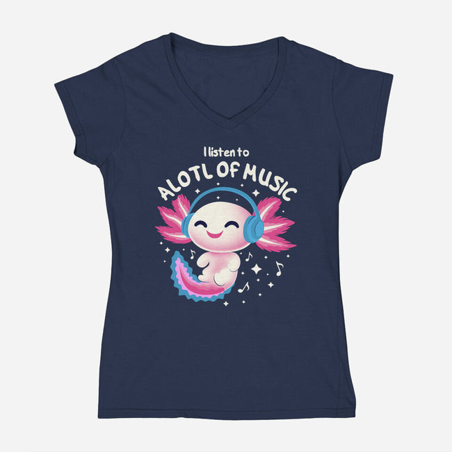 Alotl Of Music-Womens-V-Neck-Tee-erion_designs