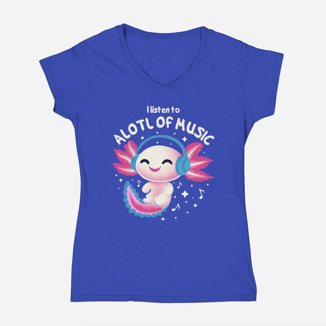 Alotl Of Music-Womens-V-Neck-Tee-erion_designs