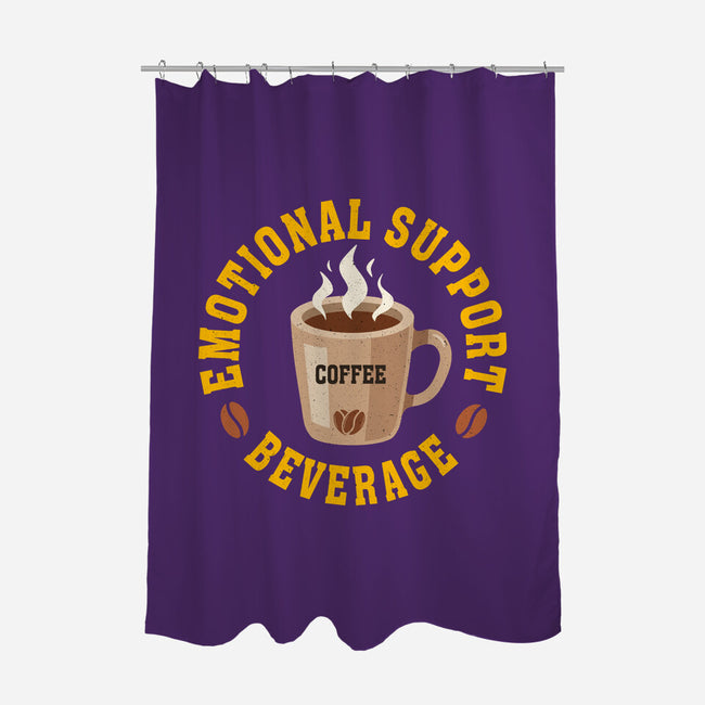 Coffee Emotional Support Beverage-None-Polyester-Shower Curtain-erion_designs