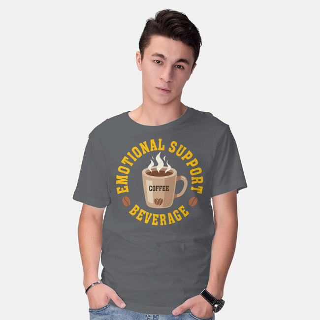 Coffee Emotional Support Beverage-Mens-Basic-Tee-erion_designs