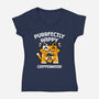 Purrfectly Happy-Womens-V-Neck-Tee-krisren28