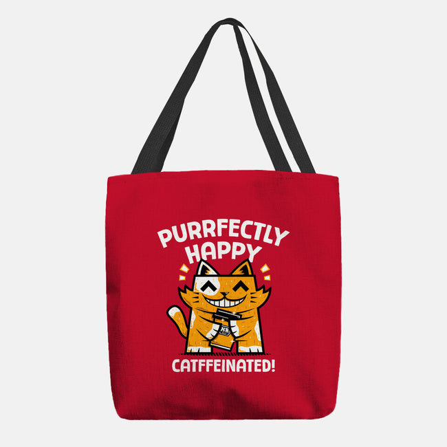 Purrfectly Happy-None-Basic Tote-Bag-krisren28