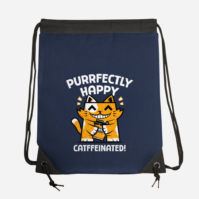 Purrfectly Happy-None-Drawstring-Bag-krisren28