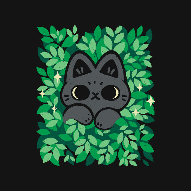 Cute Black Cat Peeking-None-Stretched-Canvas-xMorfina