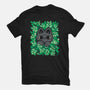 Cute Black Cat Peeking-Mens-Heavyweight-Tee-xMorfina