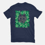 Cute Black Cat Peeking-Mens-Heavyweight-Tee-xMorfina