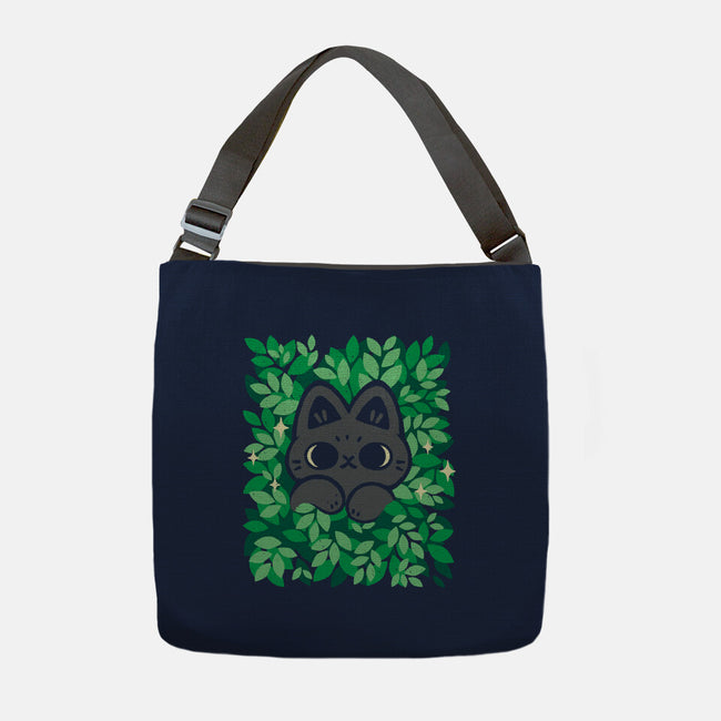 Cute Black Cat Peeking-None-Adjustable Tote-Bag-xMorfina