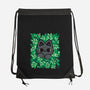 Cute Black Cat Peeking-None-Drawstring-Bag-xMorfina