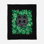 Cute Black Cat Peeking-None-Fleece-Blanket-xMorfina