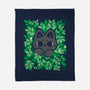 Cute Black Cat Peeking-None-Fleece-Blanket-xMorfina