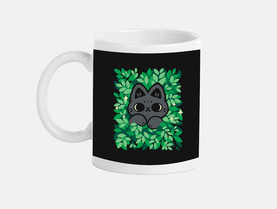 Cute Black Cat Peeking