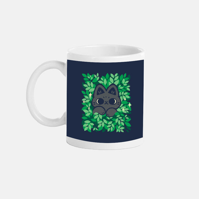 Cute Black Cat Peeking-None-Mug-Drinkware-xMorfina