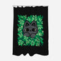 Cute Black Cat Peeking-None-Polyester-Shower Curtain-xMorfina