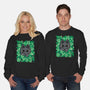 Cute Black Cat Peeking-Unisex-Crew Neck-Sweatshirt-xMorfina
