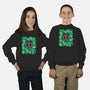 Cute Black Cat Peeking-Youth-Crew Neck-Sweatshirt-xMorfina